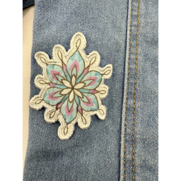 Tutu Couture Disney Frozen Elsa Olaf Embroidered Denim Jacket Girls 5/6 EUC - Picture 5 of 9